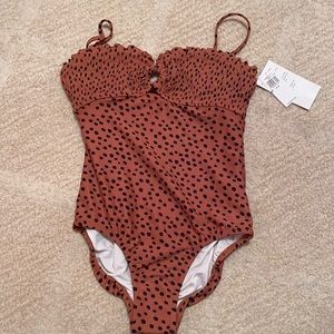 Girls cheetah print one piece